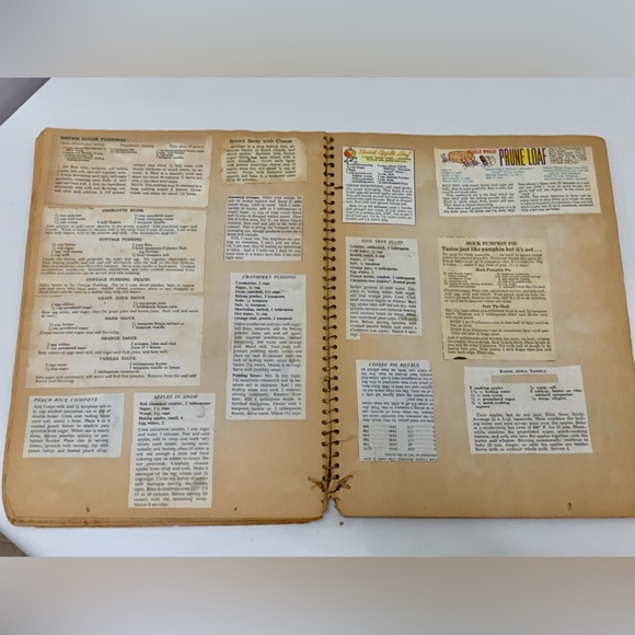 1940s/50s Antique Scrap Book Filled with Recipes Articles Advertisements - Picture 9 of 16